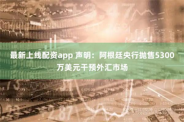最新上线配资app 声明：阿根廷央行抛售5300万美元干预外汇市场
